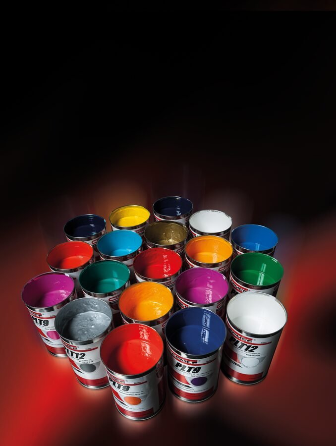 Pad printing inks in multiple colors